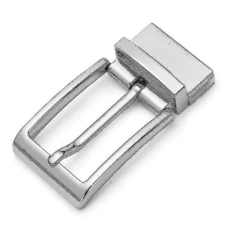 Miesten kaksipuolinen vyön pää, kääntyvä tappi, metalliseos, vyön solki, yksikynsi_f Silver