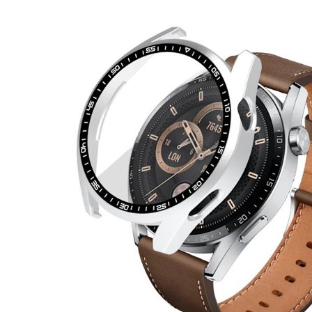 Huawei Watch GT 3 (46mm) hard cover with tempered glass - Silver