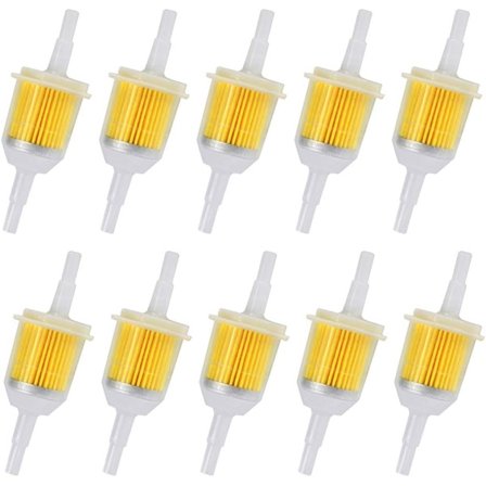 10 stk. Inline Bensinfilter 1/4 tommer x 5/16 tommer Småmotor Erstatning Passer for Kawasaki Kohler Briggs Stratton John Deere