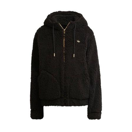 Adidas Originals, Faux Fur Shearling Jackets Zwart, Dames, Maat:S