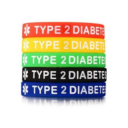 Medisinsk nødalarm ID-armbånd Bærbar håndleddsbånd for diabetes type 1/ (FMY)