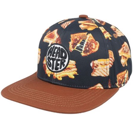 Headster - Svart snapback Keps - Kids So Cheesy Black/Brown Snapback @ Hatstore