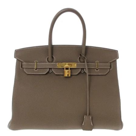 Hermès Vintage Pre-owned Leather handTass , Bruin , Dames , Maat: ONE Size Vintage Tassen