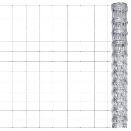 Vidaxl Fårstängsel Galvaniserat Stål 50x1,25 M Silver Silver