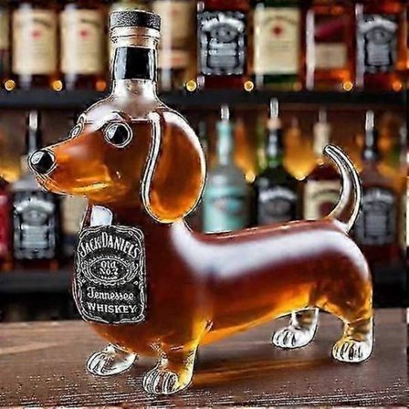 350 ml whiskykaraffel med skallet ørn, dachshund, ugle, formet flaske, ørneformet1