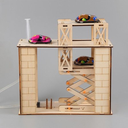 Gør det selv Teknologi Små Produktion Hydraulisk Tredimensionel Garage Elever Håndsamler Uddannelseslegetøj