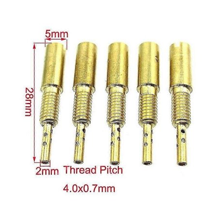 5 stk. forgassermunnstykkesett for Mikuni Vm22-3847 Racing Atv 5 stk. (30-32.5-35-37.5-40) Forgasser Pilot Slow Jets delenummer Vm28