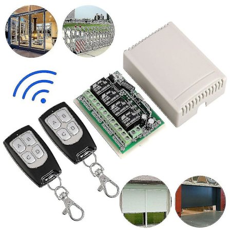 12v 4ch kanal relæ rf trådløs fjernbetjening switch modtager [db]
