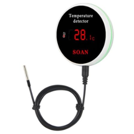 Tuya Smart Home Wifi Temperatursensor Trådløs Digital Smartlife Termometer Rom Vann Basseng Termost