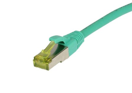 SYNERGY Patchkabel RJ45, CAT6A 500Mhz, 0,5m, grün, S-STP(S/FTP), TPE/LSZH(Ultraflex), AWG26, mit CAT7 Rohkabel, Synergy 21