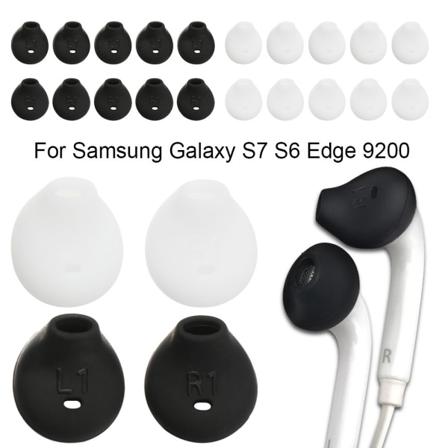 Mordely 10 st silikon öronkuddar öronproppar för Samsung Galaxy S7 S6 Edge transparent