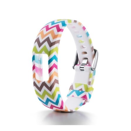 Garmin VivoFit 4 aktivitetsarmband mjuk mönstrad silikon reglerbar 210mm - Färgglatt vågmönster