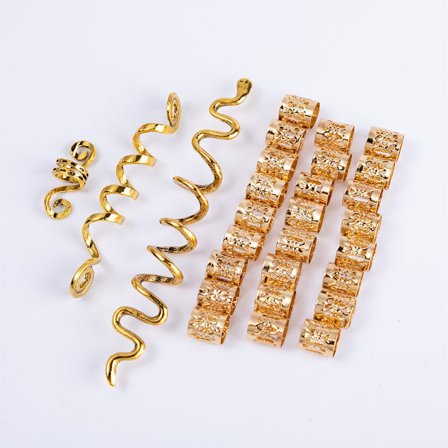 Hår Smykker Flet Aluminium Ringe, Spiral Viking Hår Smykker, Sp