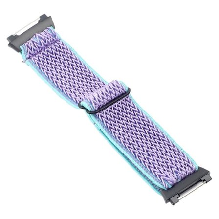 Fitbit Ionic wave pattern nylon watch strap - Purple / Blue