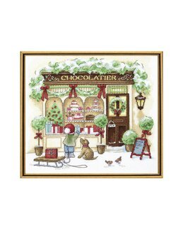 Broderikit Billede Chocolate Shop - Vervaco