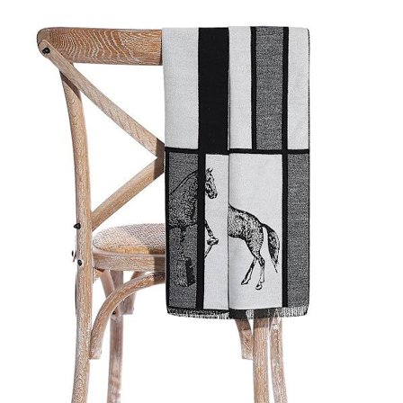 Herrar Scarf Vinter Enkel Häst Scarf(Vit ask)