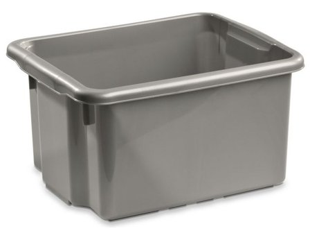 Förvaringslåda 15L, silver - Lyreco - Skolmöbler och inredning - Förvaringsmöbler - Backar, boxar och korgar