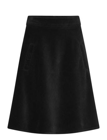 Mini Cord Stelly Skirt Skirts Knee-length & Midi Skirts Black Mads Nørgaard