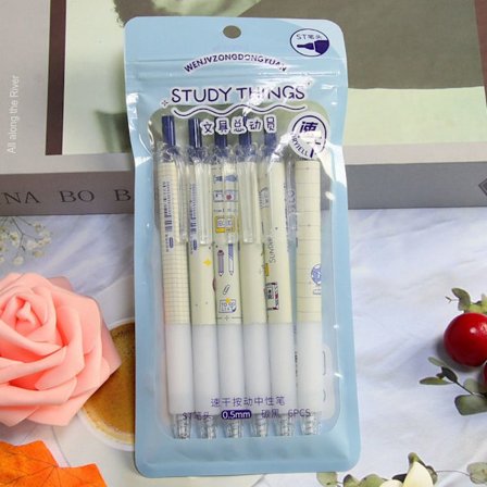 6 STK Gel Pen Kuglepen Neutral Pen