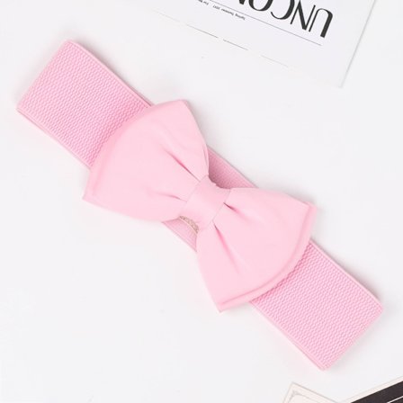 Bredt strekk i midjebelte Bowknot midjebånd ROSA