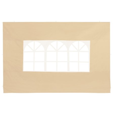 Sidopaneler till paviljong, beige, 3x2m, dragkedja