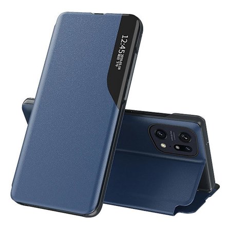For Oppo Find X5 Pro Visningsvindu Stativ Funksjon Business Telefonveske PU Lær Magnetisk Absorpsjon Flip Cover