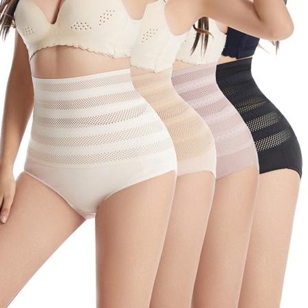 Dam Shapewear Hög idja Trosor Sömlösa agkontroll Kalsonger Underkläder Pink M