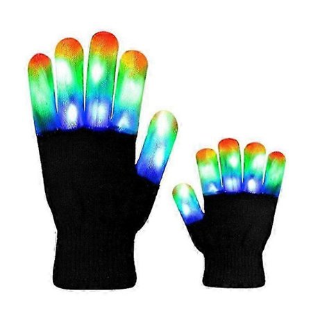 LED-lysende hansker julebordsbelysning rekvisitter lysende voksne barn juledekorasjon[D]