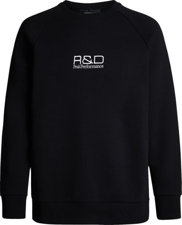 Peak Performance Men's R&D Scale Embroidered Crew Men long-sleeved sweaters Black XXL