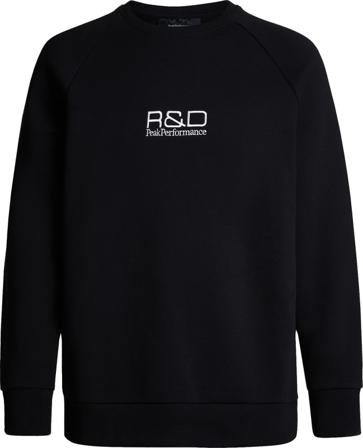 Peak Performance Men's R&D Scale Embroidered Crew Men long-sleeved sweaters Black L