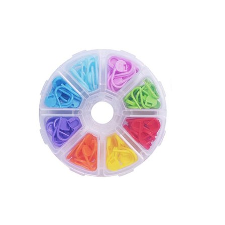 104 stykker stingmarkører til strikning, med store øjne, strikning