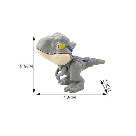 Minitoimintahahmot Sormia purevat lelut Jurassic Dinosaur Park Reppu Riipus Snap Squad T-rex Dino Bite Käsi Lasten Poikien Lelut -ES Grey 