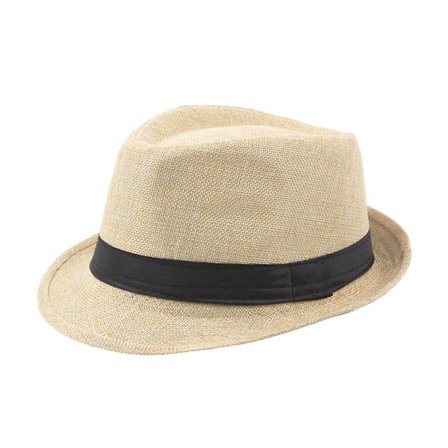 Herre Ensfarvet Bredskygget Fedora Filt Hat Panama Hat Bådmand Sommer Strand Solhat
