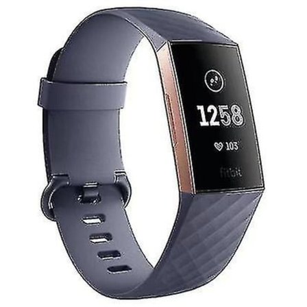 Smartklokke Fitbit Charge 3 Urskive Gull 40mm Rem Gummi Fitnessarmbånd
