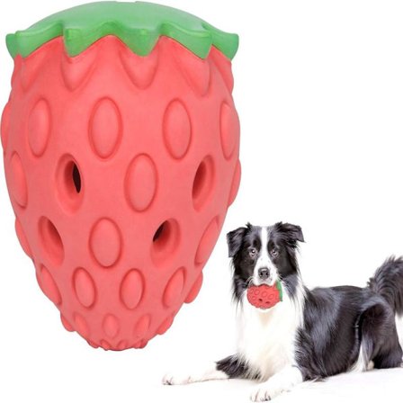 Hållbara Hundtuggleksaker, Jordgubbsmak Hundgodisdispensrar, R