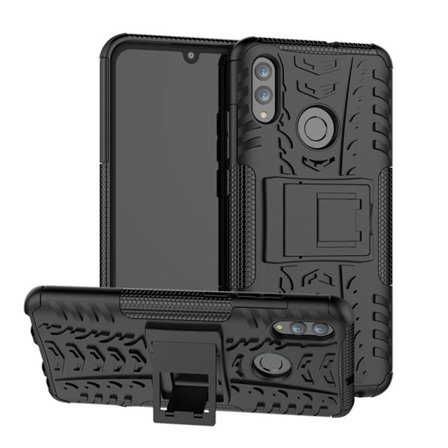 Huawei P Smart 2019 skridsikkert hybrid etui - Sort