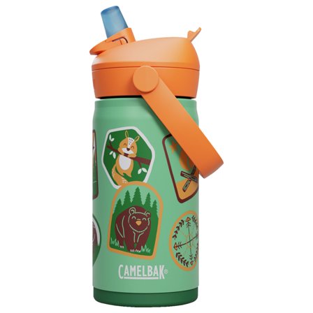 Camelbak Thrive Flip Straw Kids vesipullo 0,35 litraa, leirimerkkejä