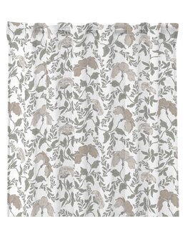 Yhdistelmänauhaverho Ellen painetulla kukkakuviolla 2 kpl beige