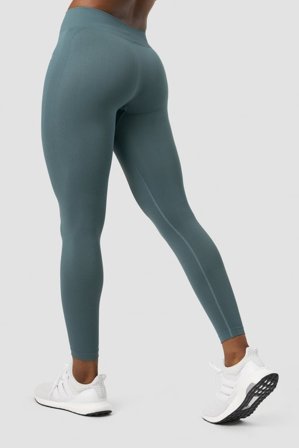 ICANIWILL - Define Seamless Tights Mid Waist Jungle Green - Treningstights - Dame - ICIW