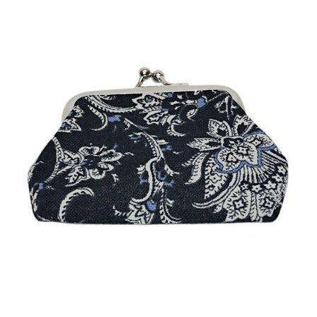 Lille pung - Blå/hvide blomster