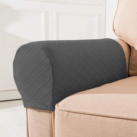 2 kappaleen joustava timanttikuvioinen nojatuolin sohvanpäällinen huonekalusuojaan, liukumaton sohvan nojapäällinen spandex-polyesteripäällinen