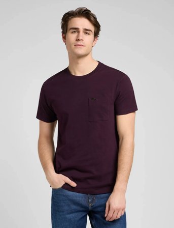Lee Jeans Ultimate Pocket Tee - Burgundy - L