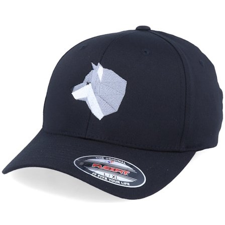 Origami - Black flexfit Czapka Z Daszkiem - Grey Paper Wolf Black Flexfit @ Hatstore