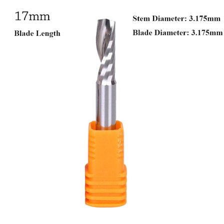 Endefræser Spiral hårdmetal fræser 17MM