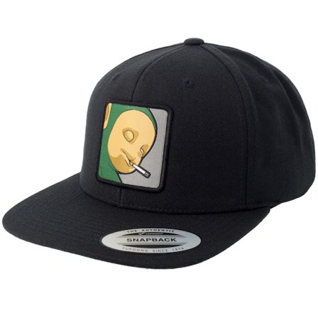 BOOM - Svart snapback Caps - Little Green Smoke Guy Black Snapback @ Hatstore