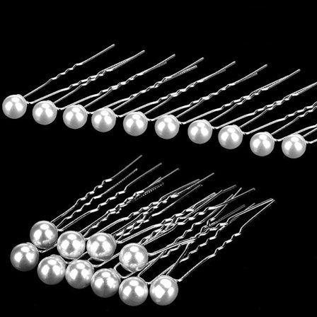 Sett med 20 blomsterhårnåler til bryllup / kveld / bursdag