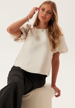 ONLY-Onlmanny 2/4 HEAVY SATIN TOP-L