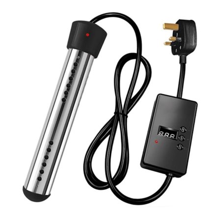 1500W Vandvarmer Elektrisk Vandopvarmningsstang til Spand Badekar Pool Automatisk Afbrydelse