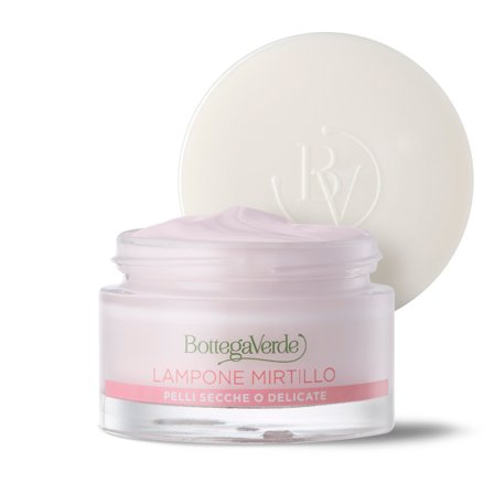 BOTTEGA VERDE Estratti di bellezza Crema Ricca Idratante - Lampone E Mirtillo 50ml - Crema viso giorno idratante