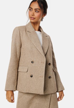 YAS Summer LS Wool Mix Blazer Toasted Coconut Klær